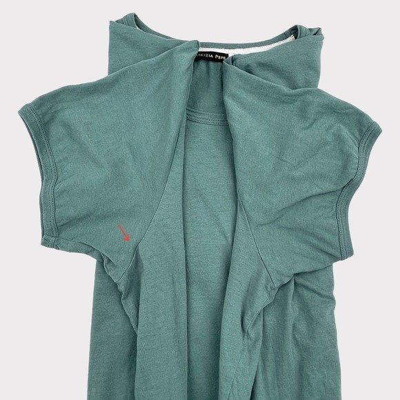 Patrizia Pepe Short Sleeve Blue Green Pocket Logo T Shirt Women's Size XL - Picture 6 of 12